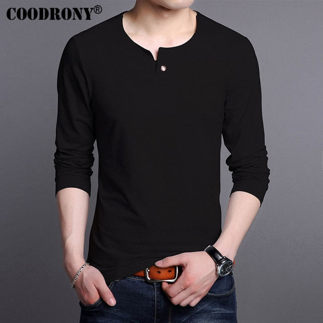 COODRONY Pure Cotton T Shirt Men