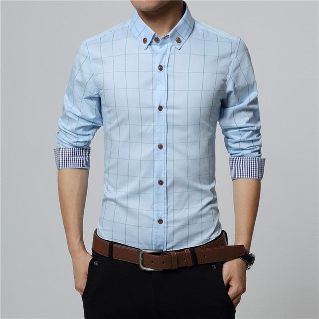 Cotton Dress Shirts Male High Quality