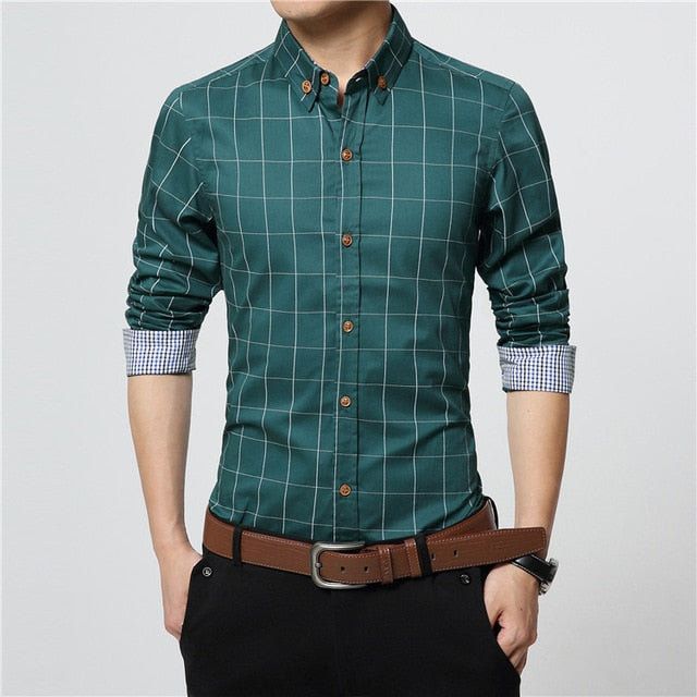 Cotton Dress Shirts Male High Quality