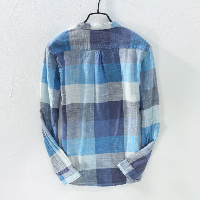 retro linen shirt men