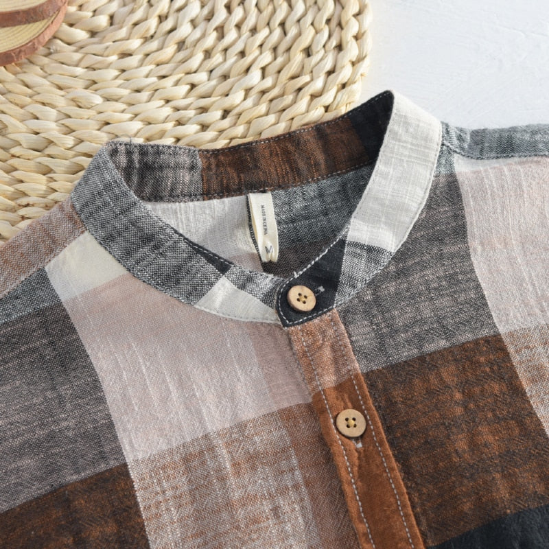 retro linen shirt men