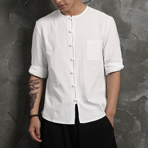 linen shirt quarter sleeves