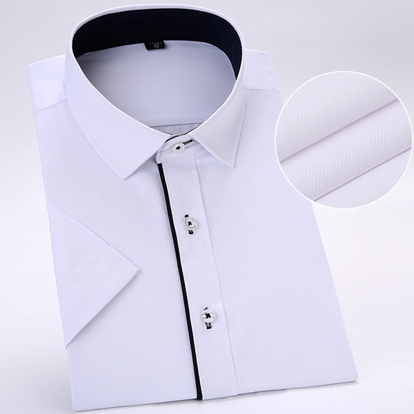 Men's Short Sleeve Solid Basic Dress Shirts