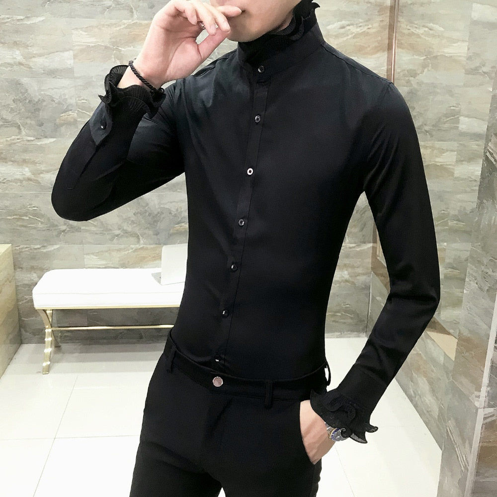 Long Sleeve Men Shirt High