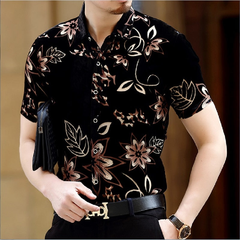 New style Summer flowers shirt