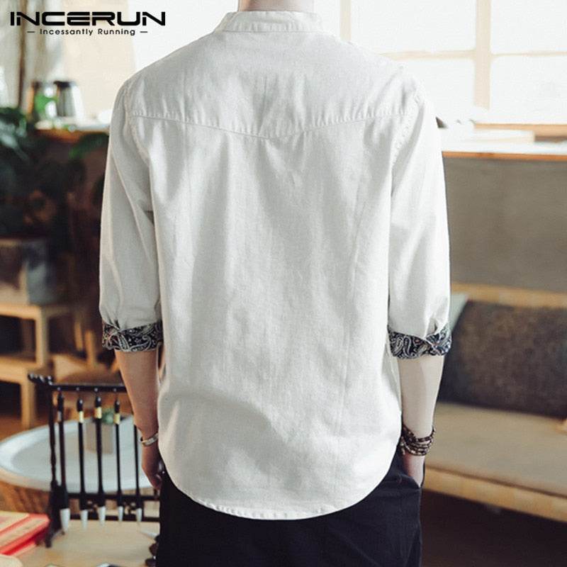 INCERUN Chinese Style Men Shirts Stand