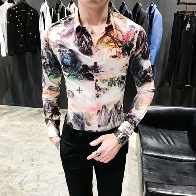 Fashion 2018 Autumn New Shirt Men