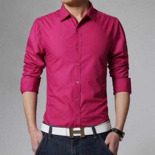 Shirt High Quality Solid Color Long Sleeves