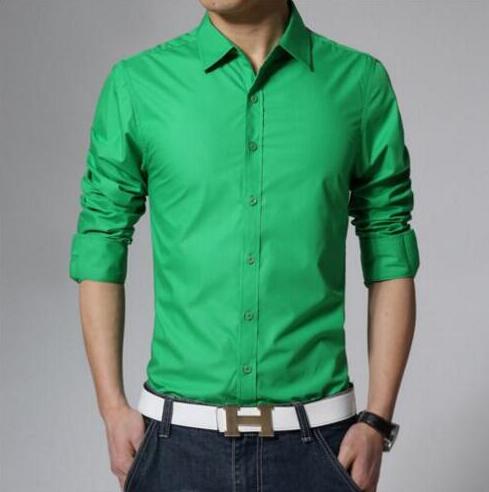 Shirt High Quality Solid Color Long Sleeves