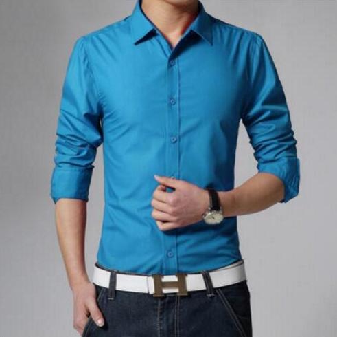 Shirt High Quality Solid Color Long Sleeves