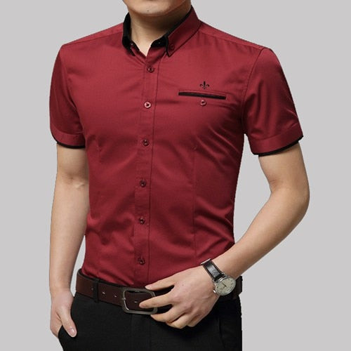 Summer Business Shirt Short Sleeves