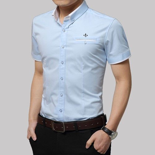 Summer Business Shirt Short Sleeves