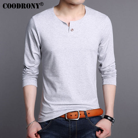 COODRONY Pure Cotton T Shirt Men