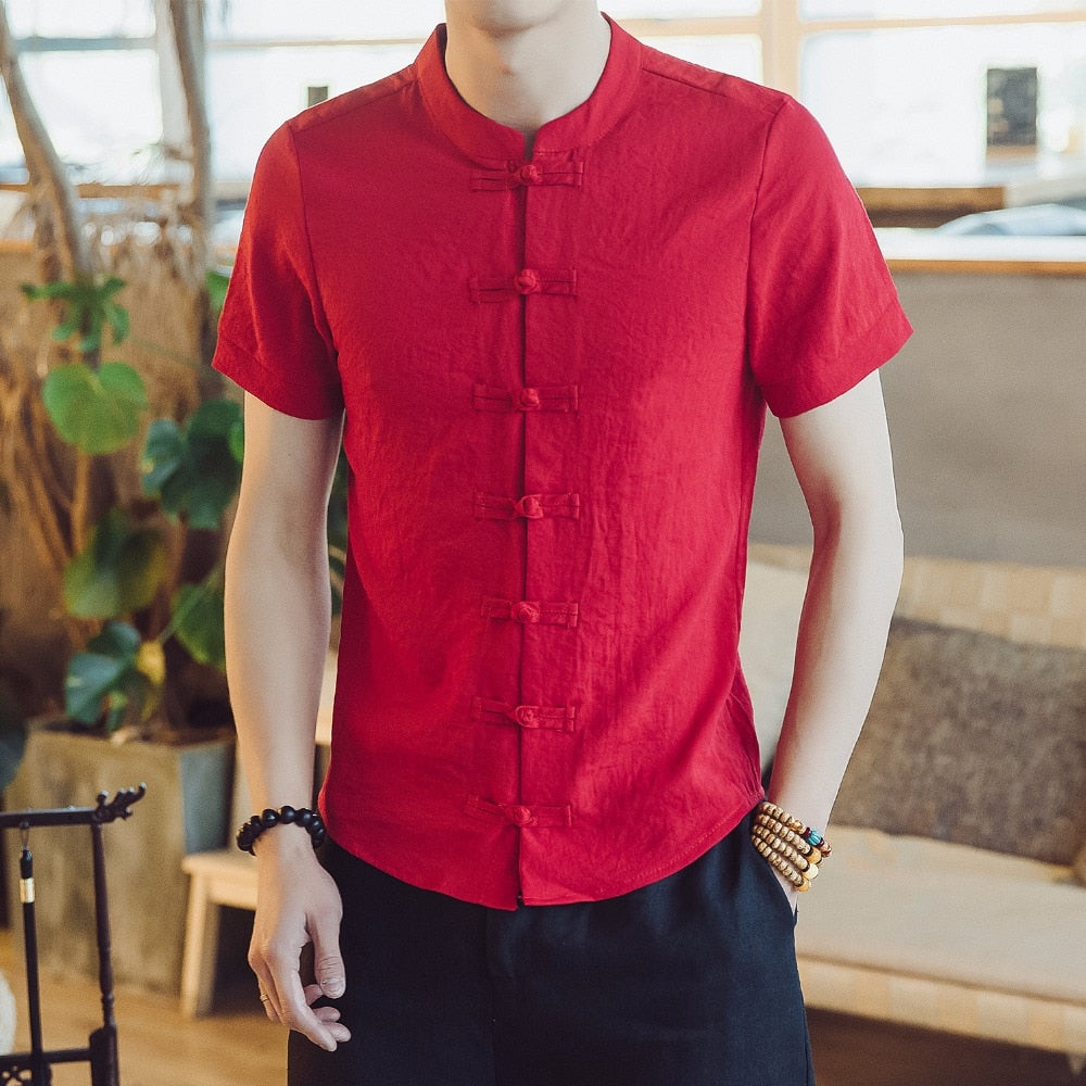 Cotton Linen Men Shirt