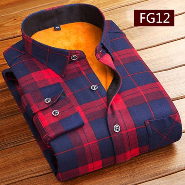 Men Winter Thick Flannel Warm