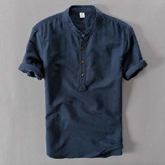 Brand Shirt Men Short Sleeve Loose Thin