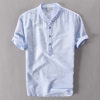 Brand Shirt Men Short Sleeve Loose Thin