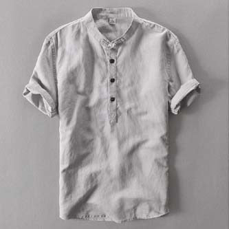 Brand Shirt Men Short Sleeve Loose Thin