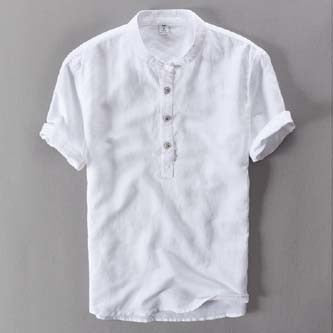 Brand Shirt Men Short Sleeve Loose Thin