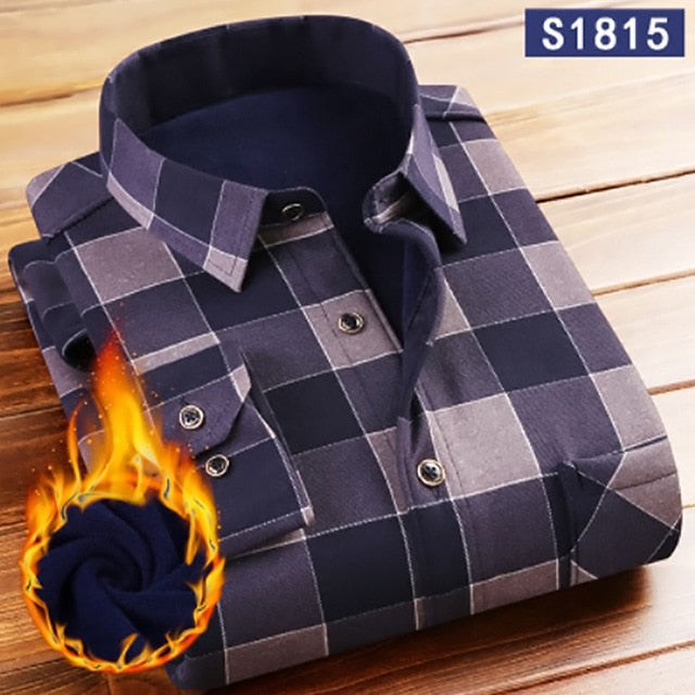 Shirt Autumn Winter Flannel Warm Long Sleeve