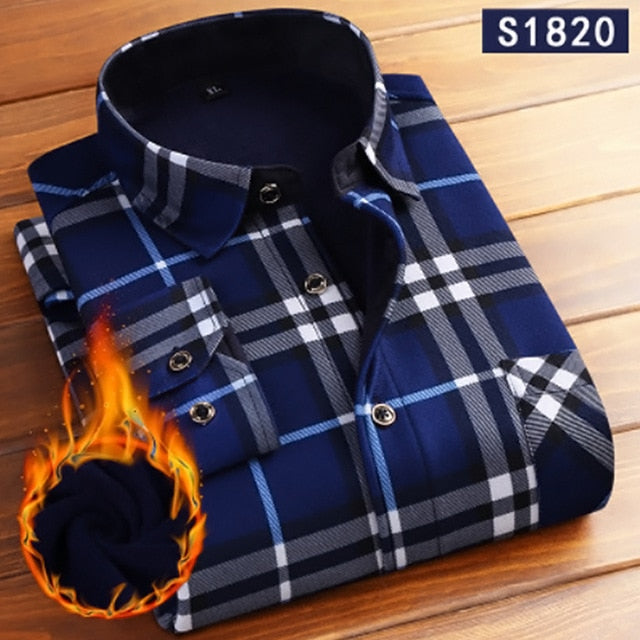 Shirt Autumn Winter Flannel Warm Long Sleeve