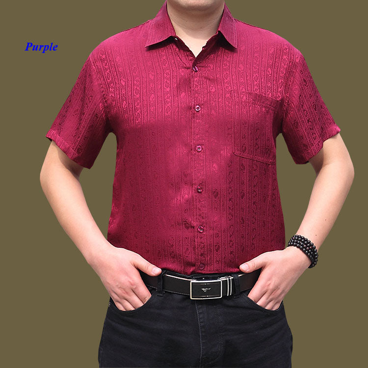 New arrival pure silk male short-sleeve