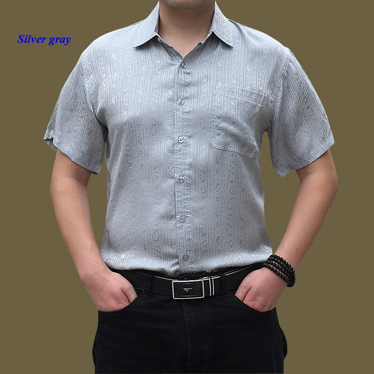 New arrival pure silk male short-sleeve