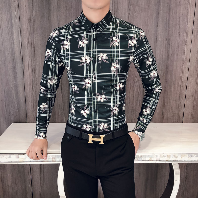 Men Shirt Fashion 2018 Autumn Tuxedo
